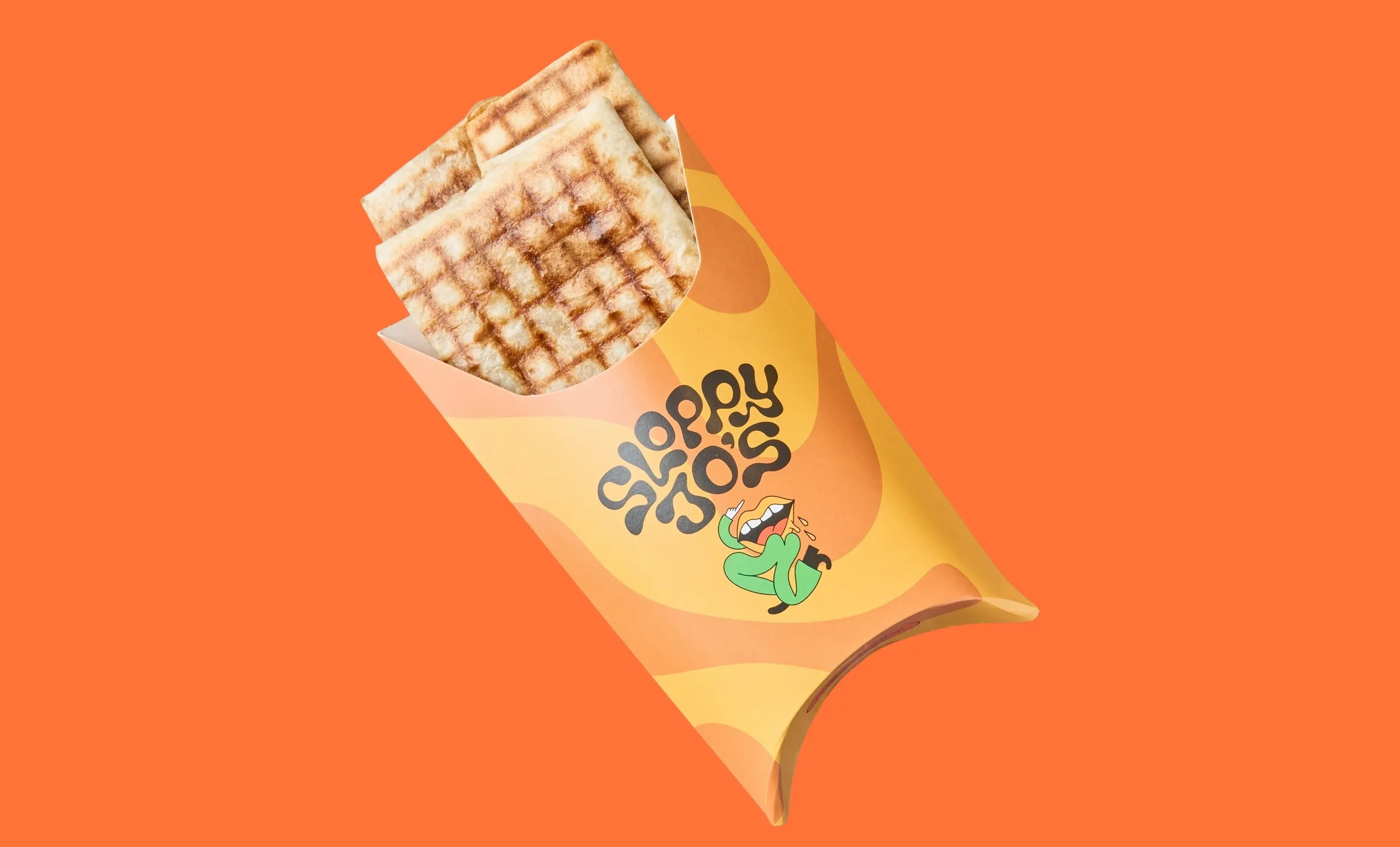 Vegansk BBQ Sloppy Flatwrap, panini-grillet